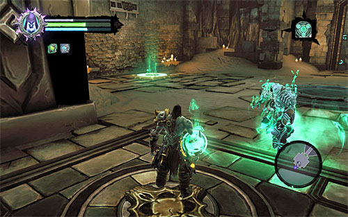 With both of the Dead Lords around, stand on the platform pictured above - Survive the Psychameron (1) - Basileus - Darksiders II - Game Guide and Walkthrough