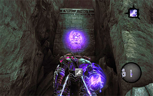 Go to the shaft with the vertical wooden pole and climb it to go back up, leaning and jumping back at the end - Survive the Psychameron (1) - Basileus - Darksiders II - Game Guide and Walkthrough