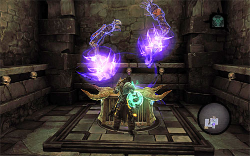 Now you're free to approach the chest (the above screen) and take a Skeleton Key from it - Survive the Psychameron (1) - Basileus - Darksiders II - Game Guide and Walkthrough