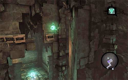 Only then start wall-running on the left, grabbing onto the first interactive handhold - Survive the Psychameron (2) - Basileus - Darksiders II - Game Guide and Walkthrough