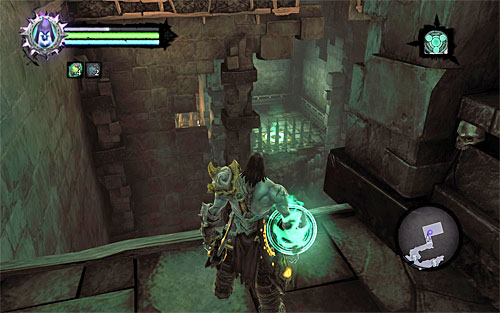 Enter the new area, but stop when you reach the edge - Survive the Psychameron (2) - Basileus - Darksiders II - Game Guide and Walkthrough
