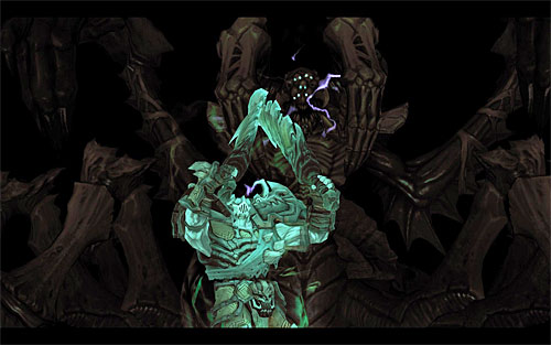After dealing him enough damage, Basileus will back out from the battlefield to mount the second boss - Achidna - Boss 13, 14 - Basileus, Achidna - Basileus - Darksiders II - Game Guide and Walkthrough