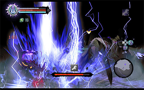 The second of Achidna's basic attacks involves attacking when you're directly in front of it (the above screen) - Boss 13, 14 - Basileus, Achidna - Basileus - Darksiders II - Game Guide and Walkthrough