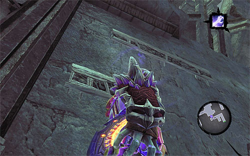 Go down the narrow corridors , eliminate spawns that appear , and perform a wall run - Explore the City of the Dead - western part - The City of the Dead - Darksiders II - Game Guide and Walkthrough
