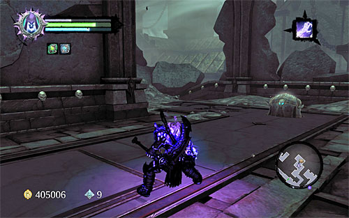 For a change now, choose the right corridor and you will reach the place where you will be attacked by two new ghouls - Explore the City of the Dead - return to the western part - The City of the Dead - Darksiders II - Game Guide and Walkthrough