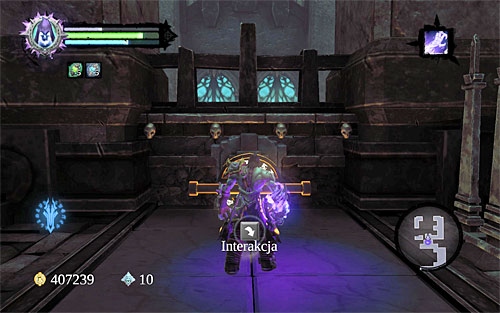 Use the newly unlocked the door region balcony located directly above the central area of the city of the dead - Explore the City of the Dead - return to the eastern part - The City of the Dead - Darksiders II - Game Guide and Walkthrough