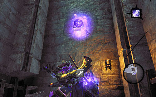 Since there is nothing interesting around (save undead scarabs), you can go towards the door to the West of here right away - Explore the City of the Dead - upper levels (1) - The City of the Dead - Darksiders II - Game Guide and Walkthrough