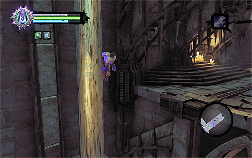Lean back and jump back, and catch onto another pole - Explore the City of the Dead - upper levels (1) - The City of the Dead - Darksiders II - Game Guide and Walkthrough
