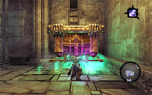 Terminate Soul Split, and climb up to the upper balcony and then to the platform that you have just been operating (in the above screenshot) - Explore the City of the Dead - upper levels (2) - The City of the Dead - Darksiders II - Game Guide and Walkthrough