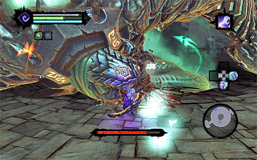 Continue attacking the head of the boss and avoid his blows at the same time - Boss 15 - The Wailing Host - The City of the Dead - Darksiders II - Game Guide and Walkthrough