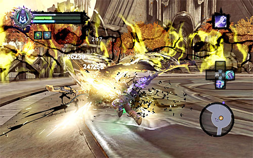 Shortening the distance between you and the angels means the necessity to avoid their very swift attacks with blades - Kill Corrupted Angels - Key to Redemption - Darksiders II - Game Guide and Walkthrough