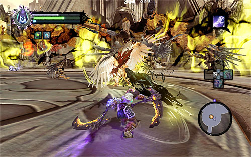 With the enemies that focused on Nathaniel, deal only in the finishing phase of the battle - Kill Corrupted Angels - Key to Redemption - Darksiders II - Game Guide and Walkthrough