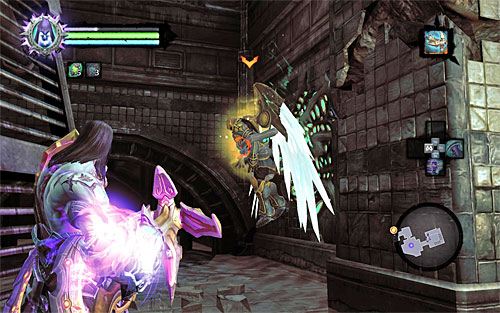 Go straight ahead until you reach the stairs leading down - Find the first part of the Rod - The Rod of Arafel - Darksiders II - Game Guide and Walkthrough