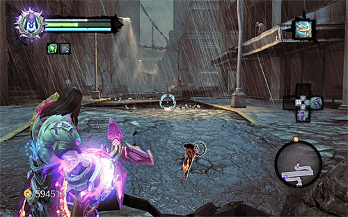 After you reach the exit from the tunnel, make sure to collect a grenade launcher, because it is much more powerful than Salvation - Find the second part of the Rod (1) - The Rod of Arafel - Darksiders II - Game Guide and Walkthrough