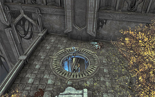Go to the first of the created portals and jump into it - Find the Scribe - eastern part of the Citadel (2) - Stains of Heresy - Darksiders II - Game Guide and Walkthrough