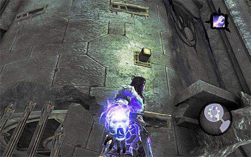 Find the interactive projections and edges shown in the above screenshot and star climbing to reach the upper level of the tower - Find the Scribe - eastern part of the Citadel (2) - Stains of Heresy - Darksiders II - Game Guide and Walkthrough