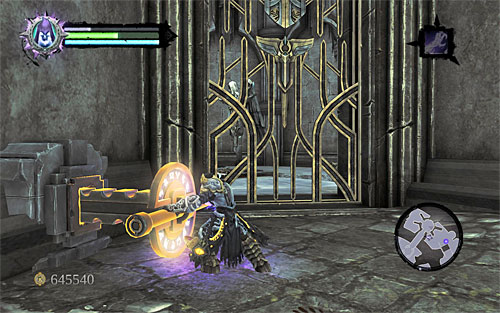 The first things for you to do are to look around for a Relic of Renagoth (side quest [Lost Relics]) and using the lever shown in the above screenshot - Find the Scribe - western part of the Citadel (1) - Stains of Heresy - Darksiders II - Game Guide and Walkthrough