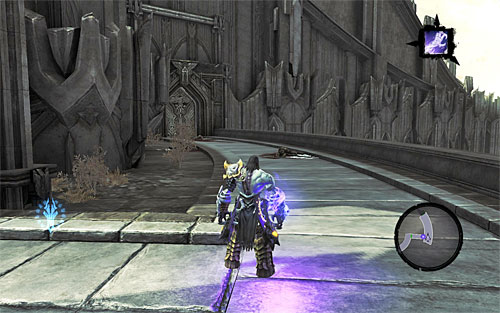 Go towards the door to the east, but be prepared to fight a couple of corrupted angels on your way - Find the Scribe - western part of the Citadel (2) - Stains of Heresy - Darksiders II - Game Guide and Walkthrough