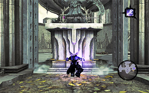 Return to your physical form and jump onto the platform that you have just been dragging(screenshot 1) and initiate Soul Split again - Find the Scribe - northern part of the Citadel (1) - Stains of Heresy - Darksiders II - Game Guide and Walkthrough