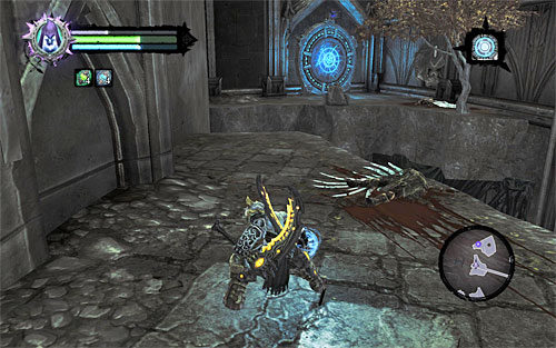 Before you jump into the aqueduct, explore the area for a Relic of Khagoth (side quest [Lost Relics]) - Find the Scribe - northern part of the Citadel (2) - Stains of Heresy - Darksiders II - Game Guide and Walkthrough