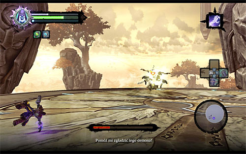 The last stage of the battle is only as difficult as difficult it will be for you to dodge the Archon's charges (the above screen) - which shouldn't be too much of an issue - Boss 18 - Archon - Stains of Heresy - Darksiders II - Game Guide and Walkthrough