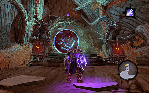 Head towards the portal shown to you by the Crowfather, which is in the south-eastern part of the current area - Go to the Shadow's Edge - Stains of Heresy - Darksiders II - Game Guide and Walkthrough