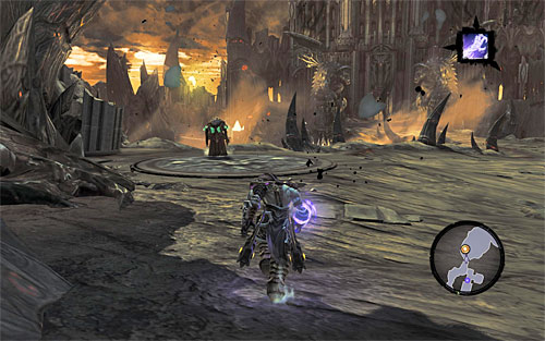 Deactivate Soul Splitter, jump down and run towards the dungeon's north exit - Explore the Shadow's Edge - The Mad Queen - Darksiders II - Game Guide and Walkthrough