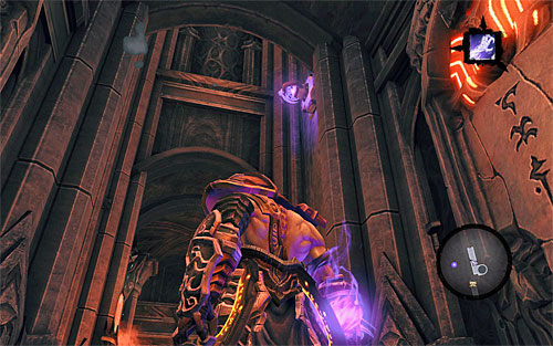 Now, move to the right as far as possible and climb a new shelf - Find Samael - eastern part of the Black Stone - The Lord of the Black Stone - Darksiders II - Game Guide and Walkthrough