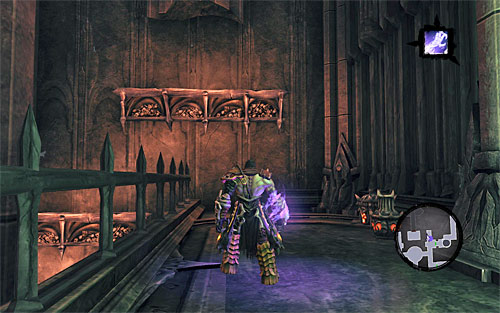 Be cautious, because hitting the switch will cause a Legion Champion to show up somewhere nearby - Find Samael - eastern part of the Black Stone - The Lord of the Black Stone - Darksiders II - Game Guide and Walkthrough