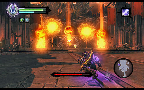 Same as before, attack the boss until he goes back on the throne - Boss 19 - Samael - The Lord of the Black Stone - Darksiders II - Game Guide and Walkthrough