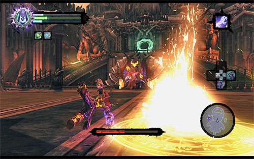 In the next stage, Samael will stick to teleporting around the battlefield as well, but this time there are few additional difficulties to take into consideration - Boss 19 - Samael - The Lord of the Black Stone - Darksiders II - Game Guide and Walkthrough