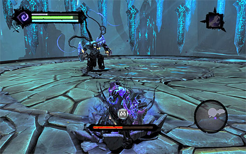 The second difficulty is the most dangerous in my opinion, because in it Death is grabbed by the vines - Boss 20 - Avatar of Chaos - The Well of Souls - Darksiders II - Game Guide and Walkthrough