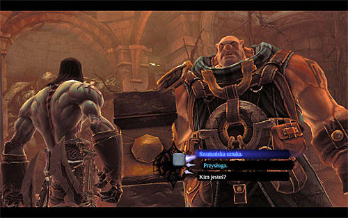Karn can be found at the entrance to [The Cauldron]; it's not possible to miss him since he's an integral part of the main quest [The Fire of the Mountain] - Shaman's Craft - Small quests - Darksiders II - Game Guide and Walkthrough