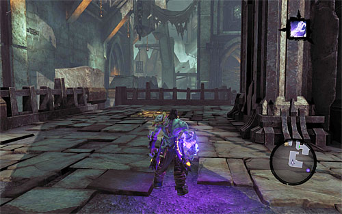 The Gnome can be found soon upon reaching the upper levels of the City of the Dead, right after dealing with the burning lift with spikes - GnoMAD's Gnomes - Small quests - Darksiders II - Game Guide and Walkthrough