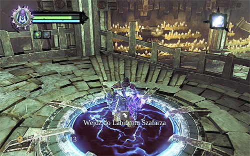 When you're done, approach the portal illustrated above and use it to go to the actual maze - Read the mysterious tome - The Chancellor's Quarry - Darksiders II - Game Guide and Walkthrough