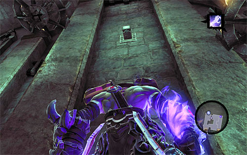 Destroy the objects lying around to get a Boatman Coin, then start going up where shown on the screen, climbing the pegs as they go - Visit the Soul Arbiter's Maze - The Chancellor's Quarry - Darksiders II - Game Guide and Walkthrough