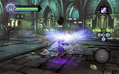On the second level of the Soul Arbiter's Maze you're going to battle Skeletal Warriors and Skeletal Archers, and I'd recommend you take the latter ones down first - Level II - Apprehension - The Chancellor's Quarry - Darksiders II - Game Guide and Walkthrough