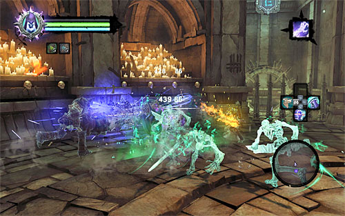 The third level of the Soul Arbiter's Maze involves fighting Skeletal Warriors, Skeletal Champions, Liches and whatever creatures they summon - Level III - Opposition - The Chancellor's Quarry - Darksiders II - Game Guide and Walkthrough