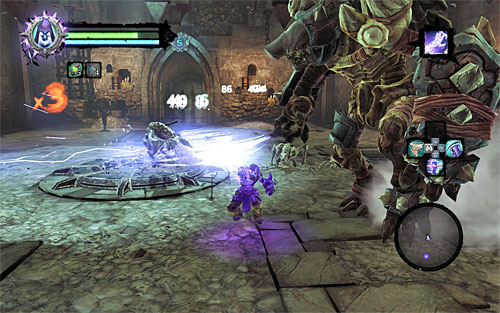 The seventh level of the Soul Arbiter's Maze is a lair to Undead Prowlers, Undead Stalkers and Bone Giants - Level VII - Revusion - The Chancellor's Quarry - Darksiders II - Game Guide and Walkthrough
