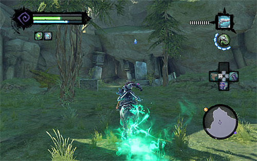 2) The stone is located in the northern part of Baneswood, near the destroyed pillars - Mystic Stonebites locations - Forge Lands - Sticks and Stones - Darksiders II - Game Guide and Walkthrough