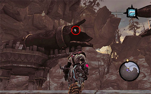 2) You can find the stone near the entrance to the Scar, one of the optional dungeons of the game, located in the south of the Charred Pass - Power Stonebites locations - Forge Lands - Sticks and Stones - Darksiders II - Game Guide and Walkthrough