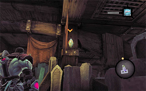 1) You can find the stone in the room beneath the balcony on which the Chancellor is standing - Resistance Stonebites locations - The Kingdom of the Dead - Sticks and Stones - Darksiders II - Game Guide and Walkthrough