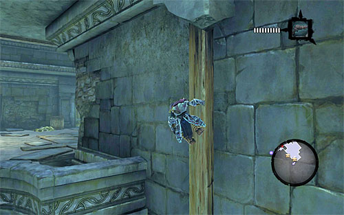 Once again, wall-run and grab onto the new vertical pole - Weeping Crag - Additional Locations - Darksiders II - Game Guide and Walkthrough