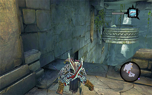 Stand in front of the closed door, turn right (the above screen) and start wall-running - Weeping Crag - Additional Locations - Darksiders II - Game Guide and Walkthrough