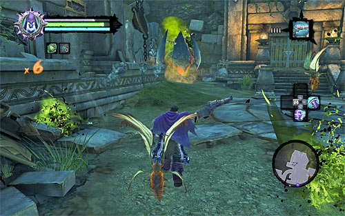 Upon entering the new large area, take care of the closest Stingers and then destroy their nest - The Nook - The central part of the dungeon - Additional Locations - Darksiders II - Game Guide and Walkthrough