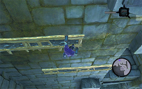 Keep jumping from one vertical pole to another, and finally grab onto an interactive edge - The Nook - Reaching the central area of the dungeon - Additional Locations - Darksiders II - Game Guide and Walkthrough