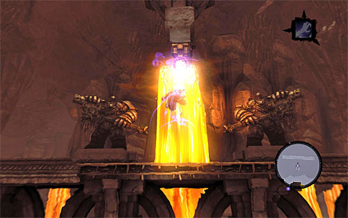 Use Death Grip on the first one and grab a Boatman Coin after landing on a shelf - The Nook - The lower levels of the dungeon - Additional Locations - Darksiders II - Game Guide and Walkthrough