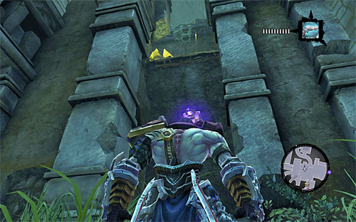 Go back down and take a look at the south-western part of the area - you should find an interactive handhold, pictured on the screen - The Nook - The central part of the dungeon - Additional Locations - Darksiders II - Game Guide and Walkthrough