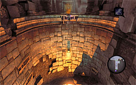 11) Grab onto the upper ledge and wall-run up the wall to reach the last edge - The Scar - Reaching the central area of the dungeon - Additional Locations - Darksiders II - Game Guide and Walkthrough