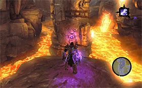 1) Face the neighboring rock and use Death Grip on the hook - The Scar - Using the Skeleton Key - Additional Locations - Darksiders II - Game Guide and Walkthrough